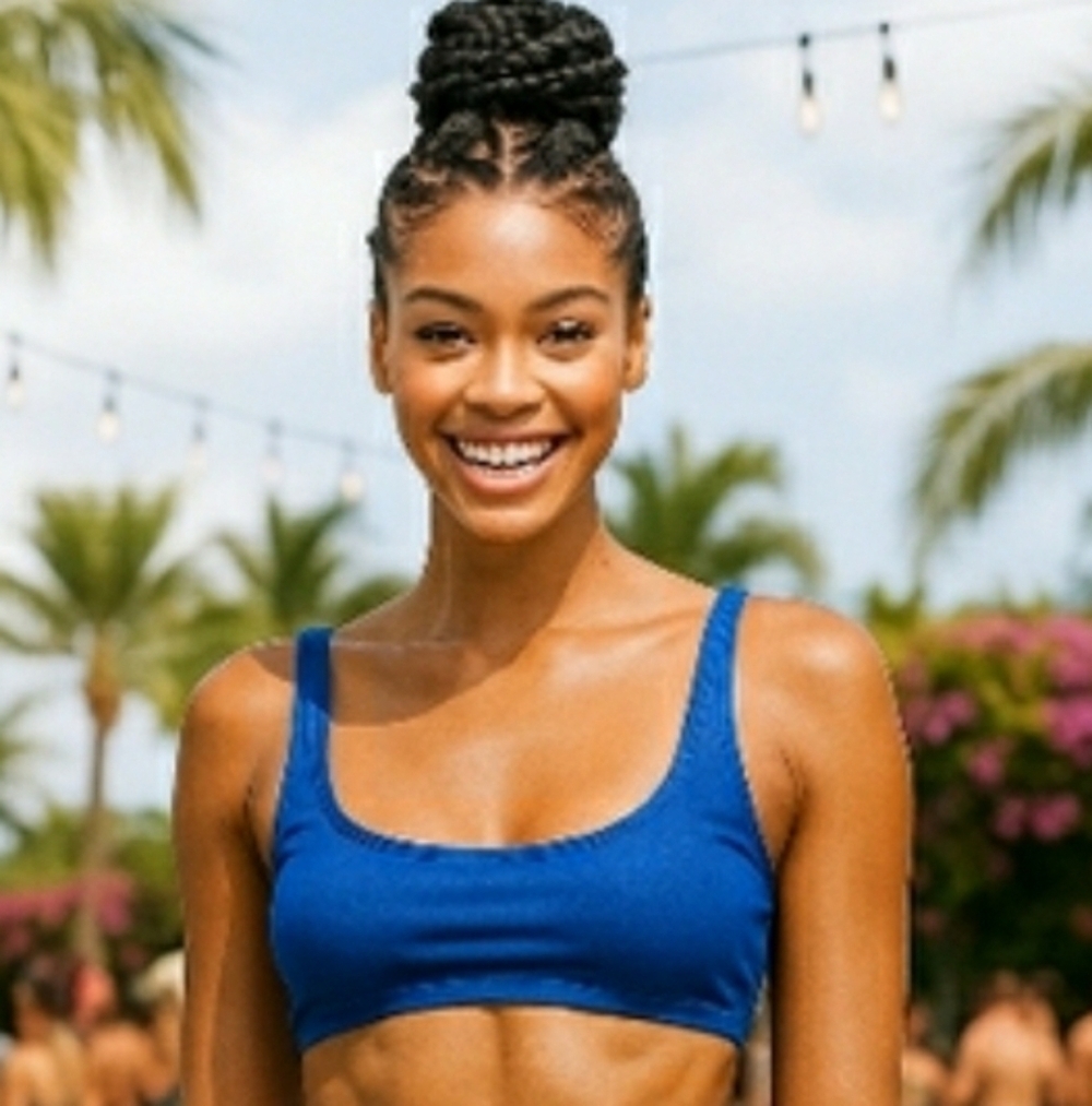 J Crew Sporty Scoop Neckline Adjustable Back Bra Bikini Workout Top New
